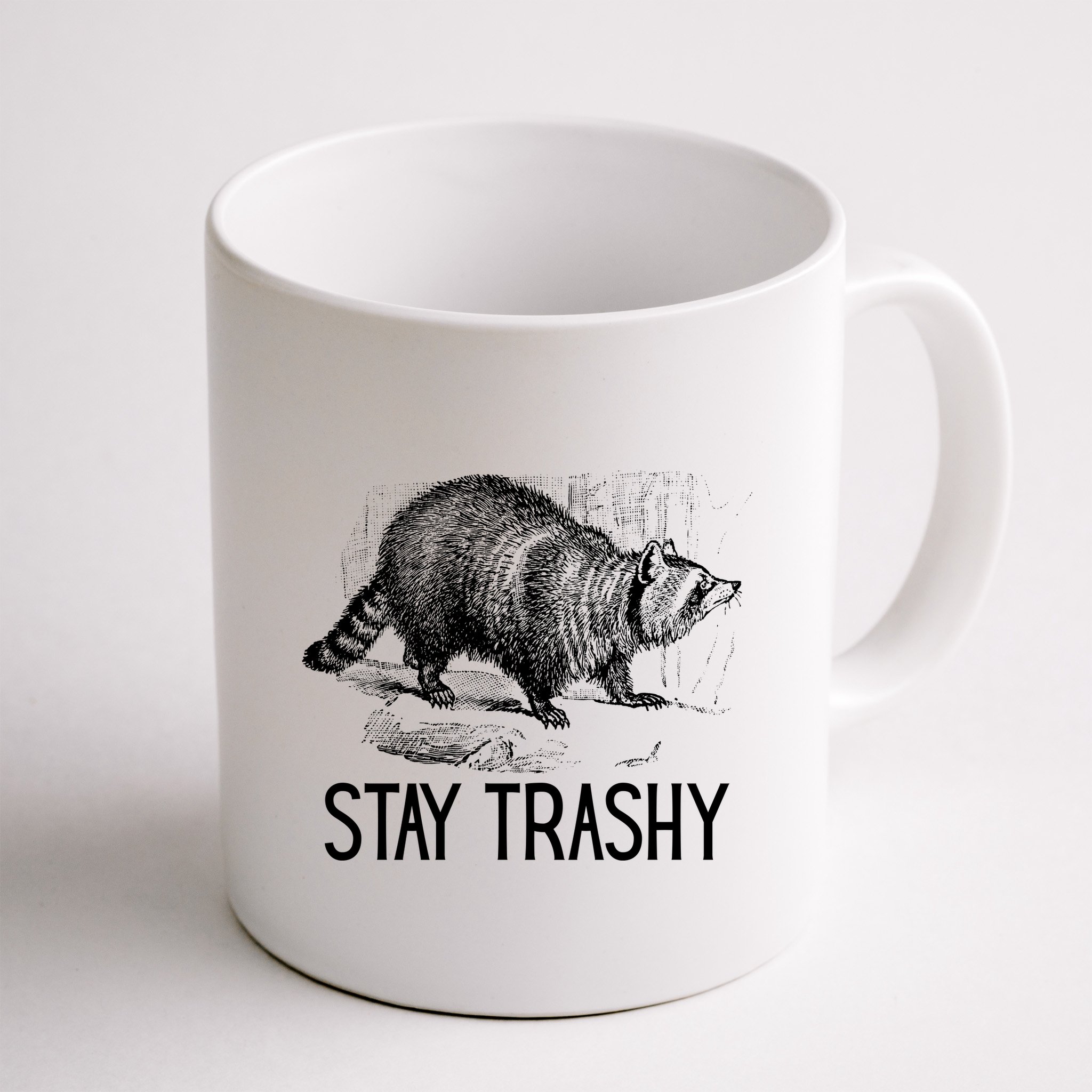Stay Trashy Raccoon Funny Meme Mug