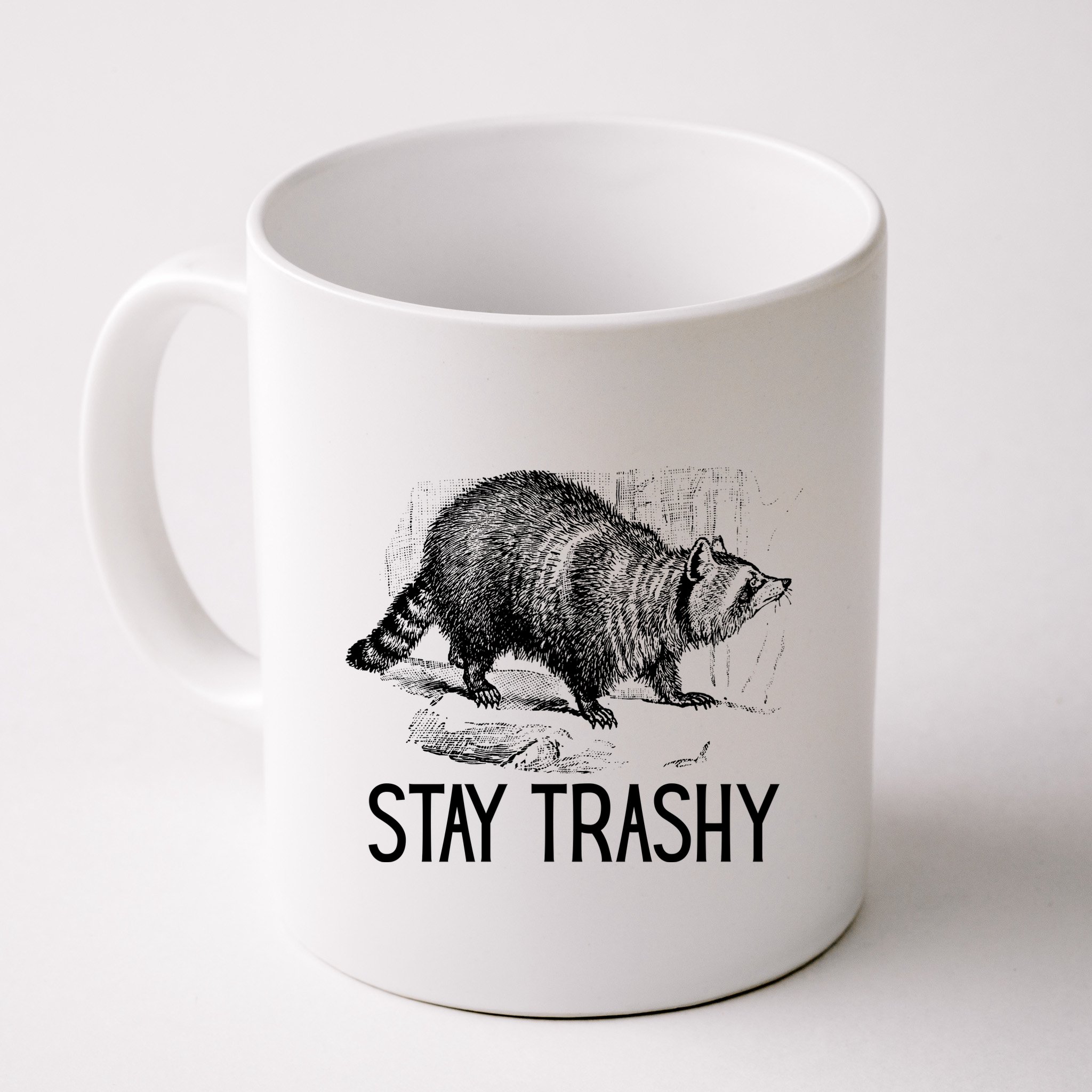 Stay Trashy Raccoon Funny Meme Mug