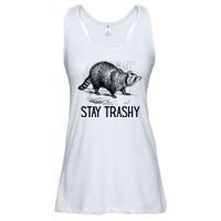 Stay Trashy Raccoon Funny Meme Ladies Essential Flowy Tank