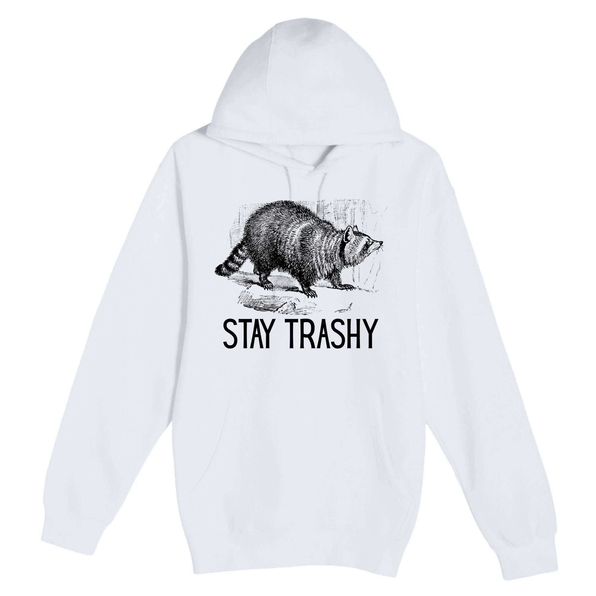 Stay Trashy Raccoon Funny Meme Premium Pullover Hoodie
