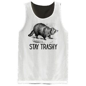 Stay Trashy Raccoon Funny Meme Mesh Reversible Basketball Jersey Tank