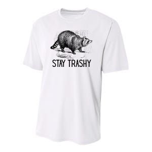 Stay Trashy Raccoon Funny Meme Youth Performance Sprint T-Shirt