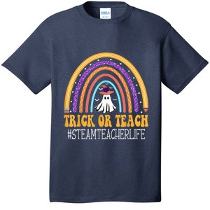 STEAM Teacher Rainbow Trick or teach Funny Wo Halloween T-Shirt