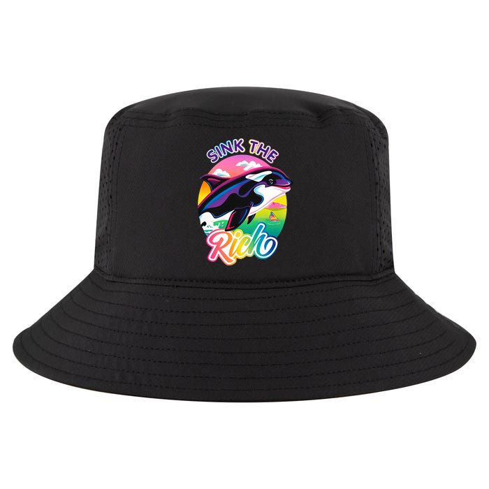Sink The Rich Gladys Killer Whale The Yacht Sinking Orca Rainbow Cool Comfort Performance Bucket Hat