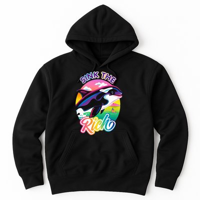 Sink The Rich Gladys Killer Whale The Yacht Sinking Orca Rainbow Hoodie