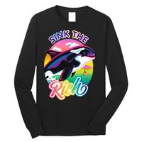 Sink The Rich Gladys Killer Whale The Yacht Sinking Orca Rainbow Long Sleeve Shirt