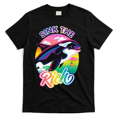 Sink The Rich Gladys Killer Whale The Yacht Sinking Orca Rainbow T-Shirt