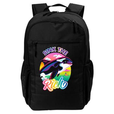 Sink The Rich Gladys Killer Whale The Yacht Sinking Orca Rainbow Backpack