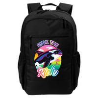 Sink The Rich Gladys Killer Whale The Yacht Sinking Orca Rainbow Backpack