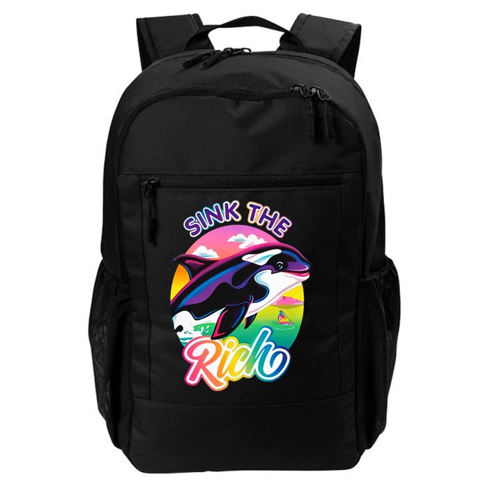 Sink The Rich Gladys Killer Whale The Yacht Sinking Orca Rainbow Backpack