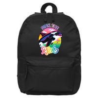 Sink The Rich Gladys Killer Whale The Yacht Sinking Orca Rainbow 16 in Basic Backpack