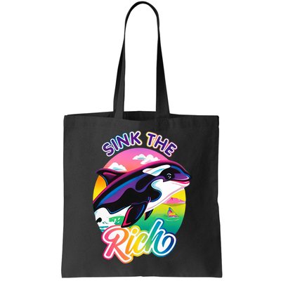 Sink The Rich Gladys Killer Whale The Yacht Sinking Orca Rainbow Bag