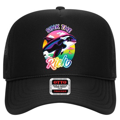 Sink The Rich Gladys Killer Whale The Yacht Sinking Orca Rainbow Trucker Hat
