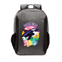 Sink The Rich Gladys Killer Whale The Yacht Sinking Orca Rainbow Vector Backpack