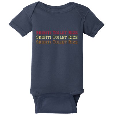 Skibiti Toilet Rizz Viral Influencer Brain Rot Slang Funny Baby Bodysuit