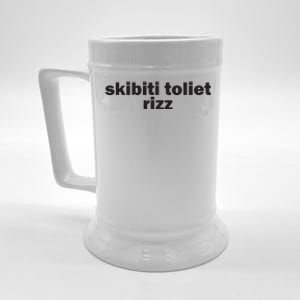 Skibiti Toilet Rizz Funny Viral Influencer Brain Rot Slang Beer Stein