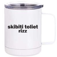 Skibiti Toilet Rizz Funny Viral Influencer Brain Rot Slang 12 oz Stainless Steel Tumbler Cup