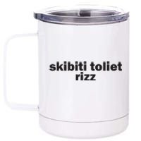 Skibiti Toilet Rizz Funny Viral Influencer Brain Rot Slang 12 oz Stainless Steel Tumbler Cup