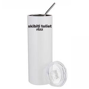 Skibiti Toilet Rizz Funny Viral Influencer Brain Rot Slang Stainless Steel Tumbler