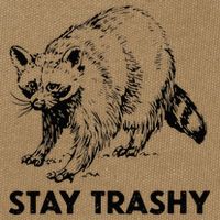 Stay Trashy Raccoon Cotton Canvas Backpack