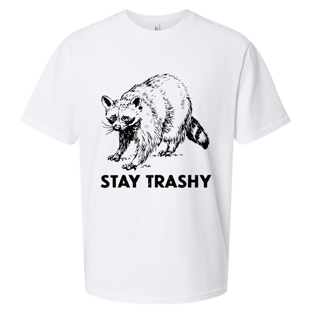 Stay Trashy Raccoon Sueded Cloud Jersey T-Shirt
