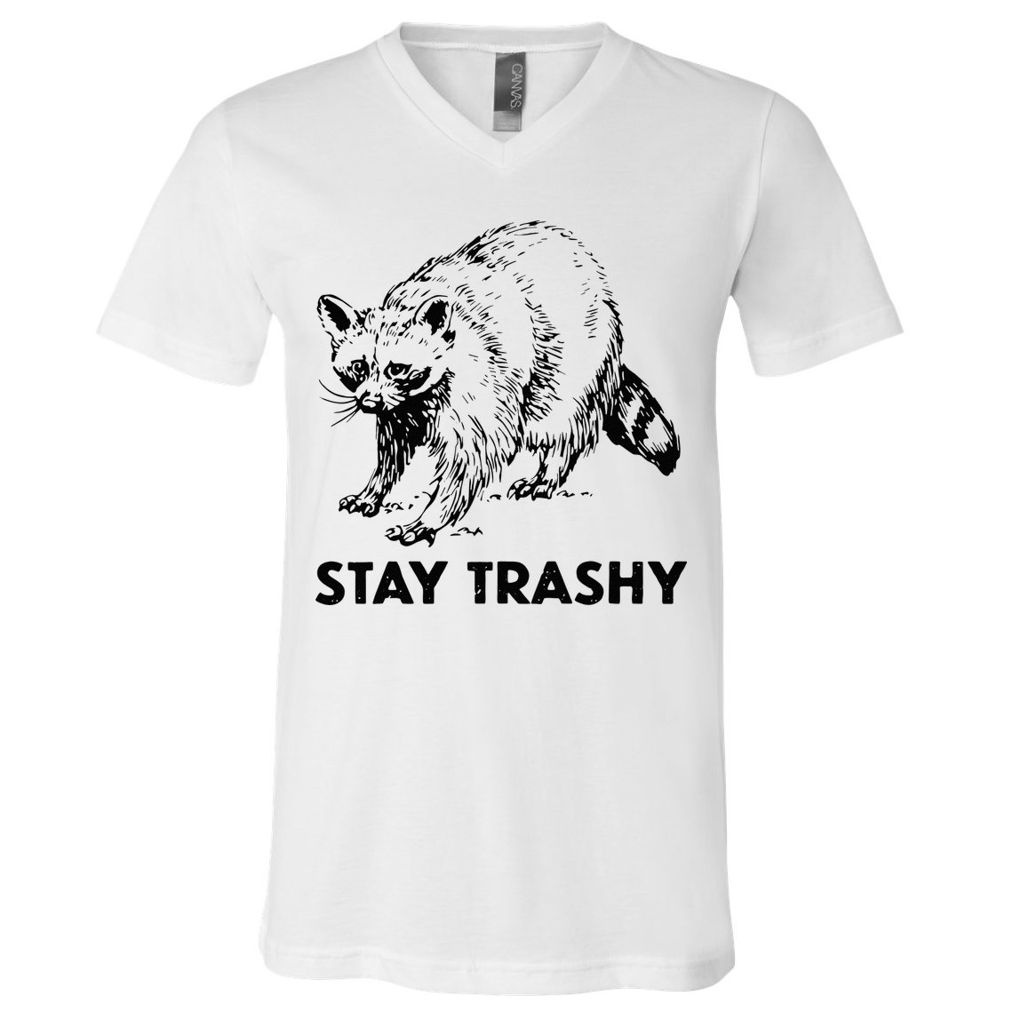 Stay Trashy Raccoon V-Neck T-Shirt