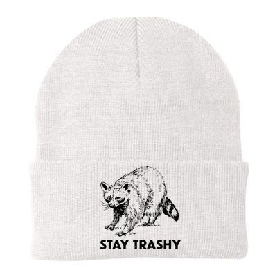 Stay Trashy Raccoon Knit Cap Winter Beanie