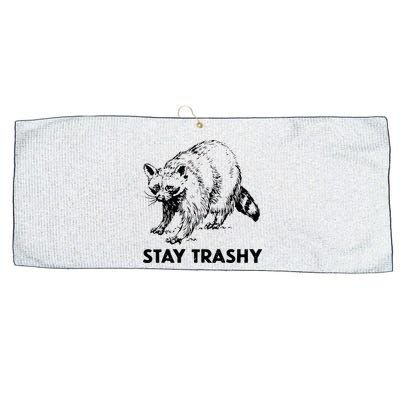 Stay Trashy Raccoon Large Microfiber Waffle Golf Towel
