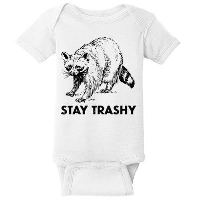 Stay Trashy Raccoon Baby Bodysuit