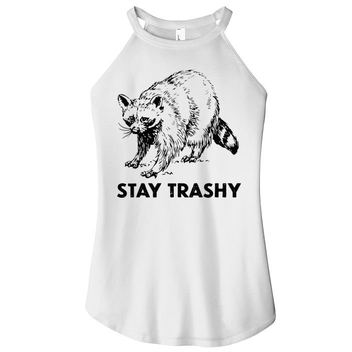 Stay Trashy Raccoon Women's Perfect Tri Rocker Tank