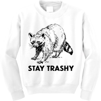 Stay Trashy Raccoon Kids Sweatshirt