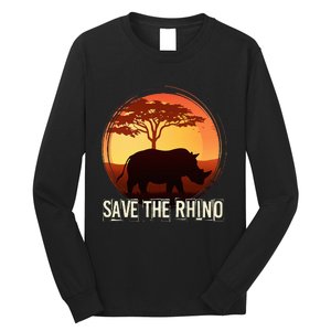 Save The Rhino Long Sleeve Shirt