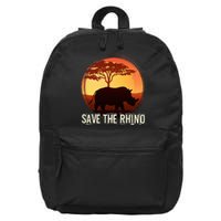 Save The Rhino 16 in Basic Backpack