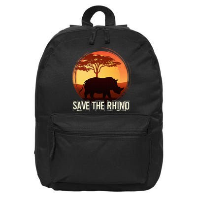 Save The Rhino 16 in Basic Backpack