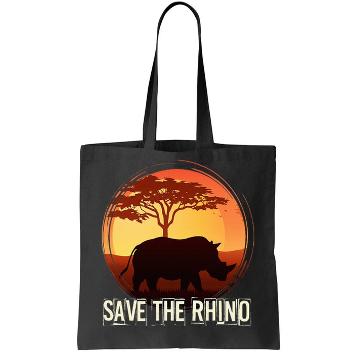 Save The Rhino Tote Bag