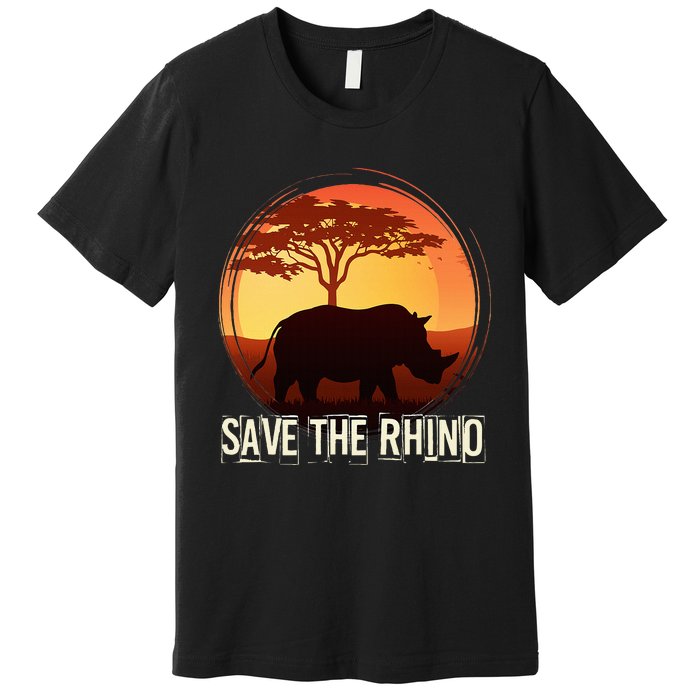 Save The Rhino Premium T-Shirt