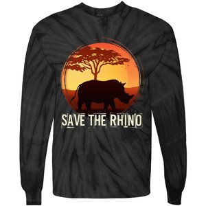 Save The Rhino Tie-Dye Long Sleeve Shirt