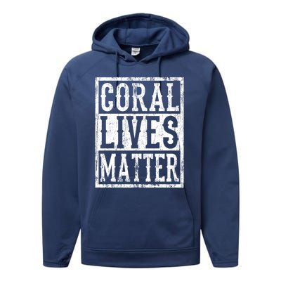 Save The Reef Marine Biologist Scuba Diver Surfer Gift Performance Fleece Hoodie