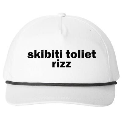 Skibiti Toilet Rizz Funny Viral Influencer Brain Rot Slang Snapback Five-Panel Rope Hat