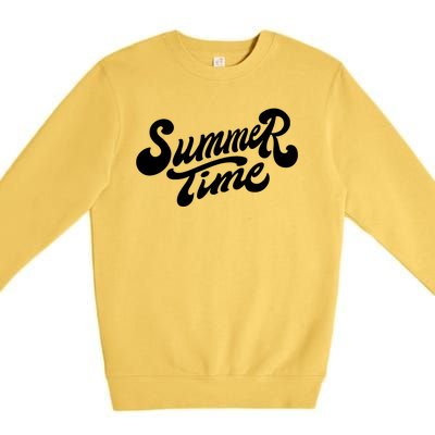 Summer Time Retro Premium Crewneck Sweatshirt