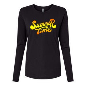 Summer Time Retro Womens Cotton Relaxed Long Sleeve T-Shirt