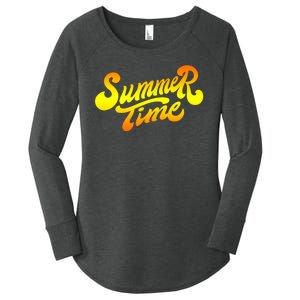 Summer Time Retro Women's Perfect Tri Tunic Long Sleeve Shirt