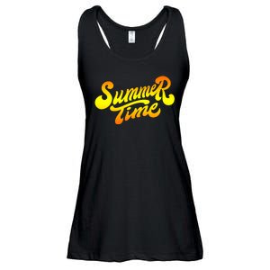 Summer Time Retro Ladies Essential Flowy Tank