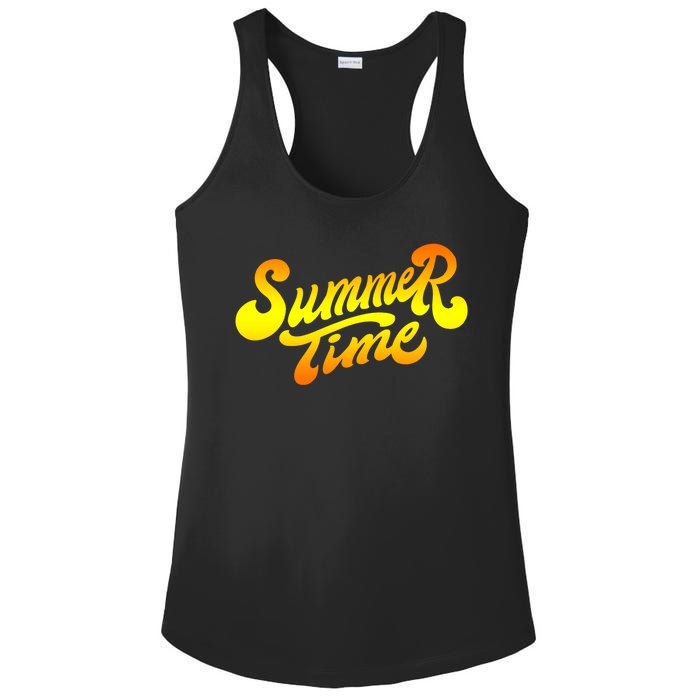 Summer Time Retro Ladies PosiCharge Competitor Racerback Tank