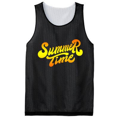 Summer Time Retro Mesh Reversible Basketball Jersey Tank