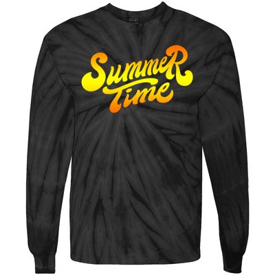 Summer Time Retro Tie-Dye Long Sleeve Shirt