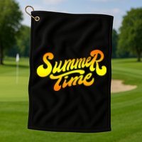 Summer Time Retro Golf Towel
