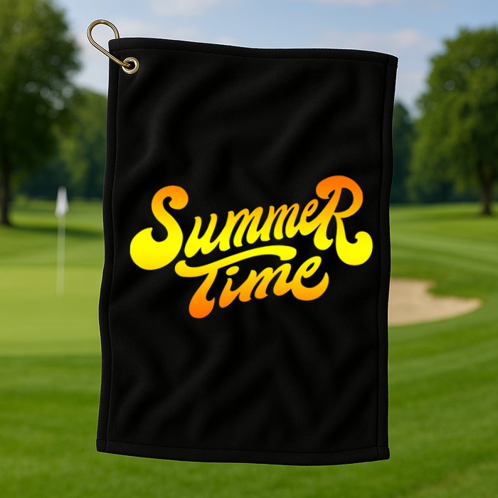 Summer Time Retro Golf Towel