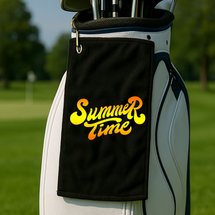 Summer Time Retro Golf Towel