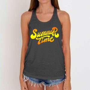 Summer Time Retro Women's Knotted Racerback Tank